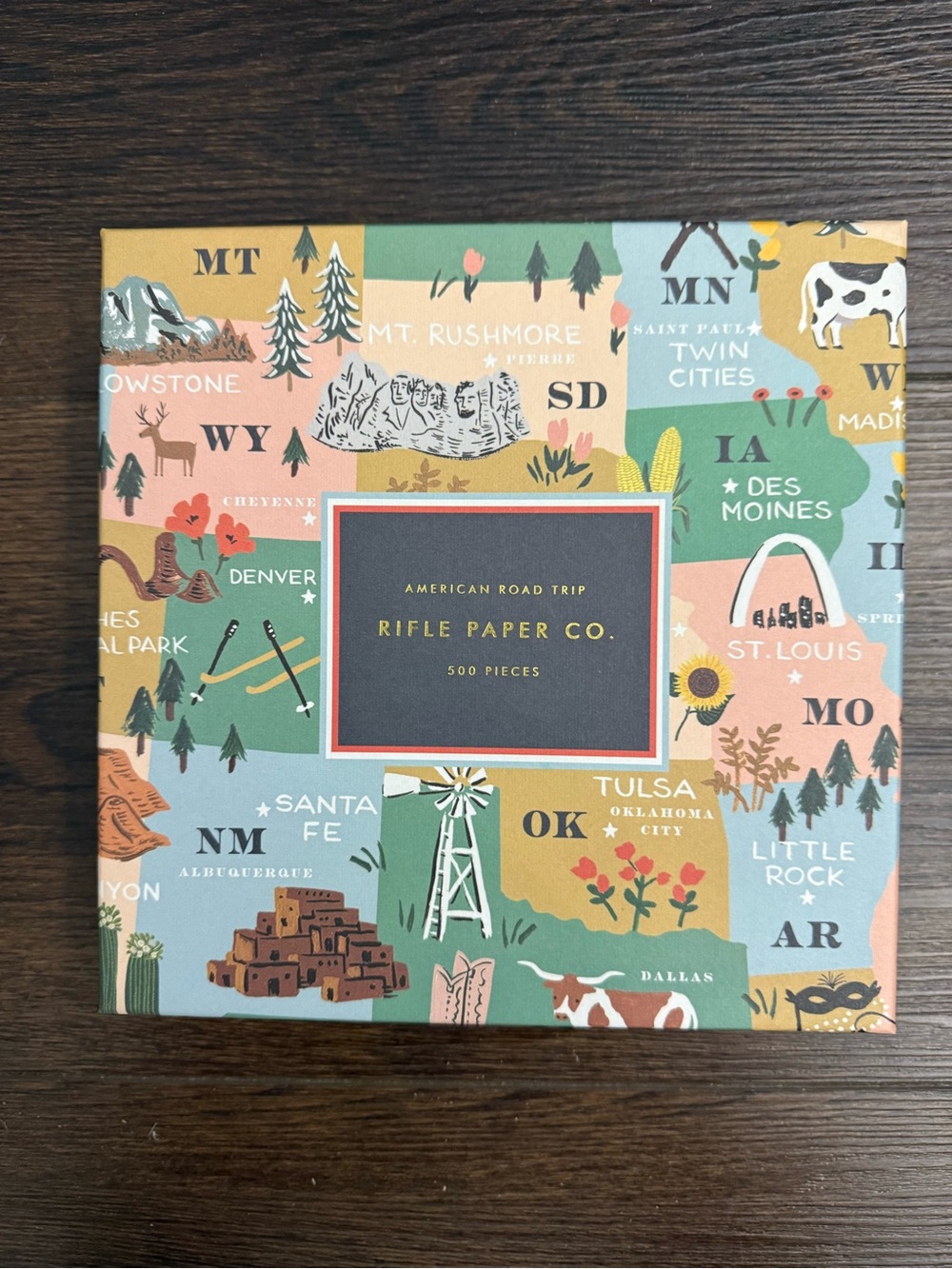 Rifle Paper Co puzzle American Road Trip
